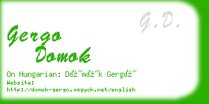 gergo domok business card